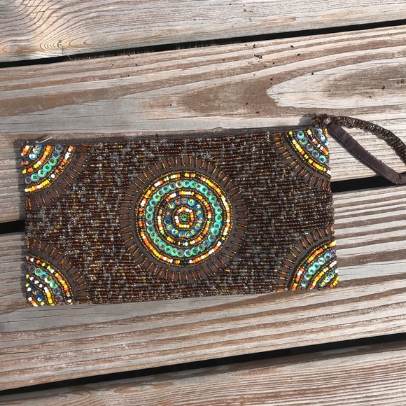Beaded clutch/wristlet/small purse - Picture 7 of 7